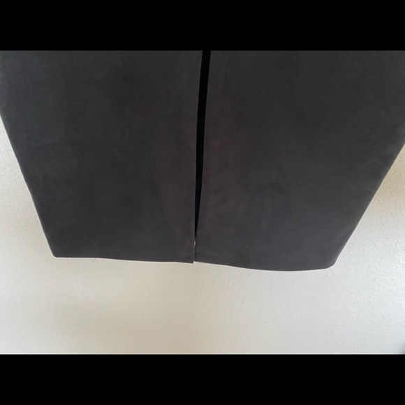 Label Suede Midi Skirt - Picture 4 of 6